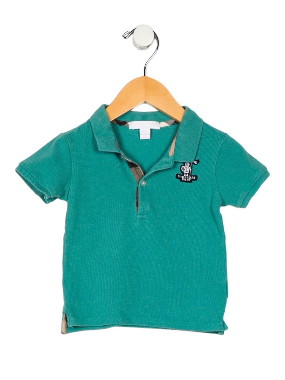 Burberry Brit Toddler Boys Polo Shirt Short Sleeve Embroidered Logo Green